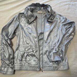 Chico's Shimmering Silver Jacket
